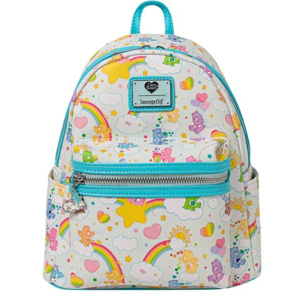 Loungefly Collection Lounge Exclusive  Care Bears Rainbow Mini Backpack New NWT - Picture 1 of 9